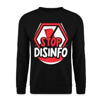 Désinfo Stop à la liberté de la presse Loi sur la liberté de la presse - Sweat-shirt Unisexe - noir - Devant - Alina (178cm) & Michal (187cm)
