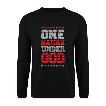 Une nation sous Dieu Américains Amérique États-Unis États-Unis - Sweat-shirt Unisexe - noir - Devant - Alina (178cm) & Michal (187cm)