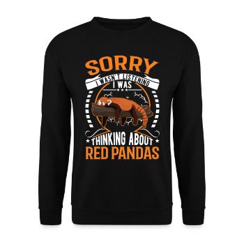 Red Panda Cadeau Panda Rouge - Sweat-shirt Unisexe - noir - Devant - Alina (178cm) & Michal (187cm)