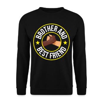 Brother and best friend Schwarz brothers team - Unisex Sweatshirt - black - Front - Alina (178cm) & Michal (187cm)