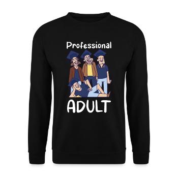 Diplômé professionnel adulte diplômé - Sweat-shirt Unisexe - noir - Devant - Alina (178cm) & Michal (187cm)