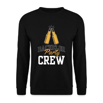 Bachelor Party Team Bachelor - Unisex Sweatshirt - black - Front - Alina (178cm) & Michal (187cm)
