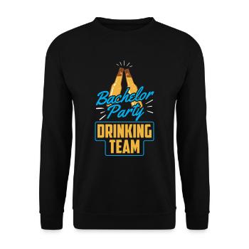 Enterrement de vie de garçon Équipe de consommation d’alcool Bride - Sweat-shirt Unisexe - noir - Devant - Alina (178cm) & Michal (187cm)