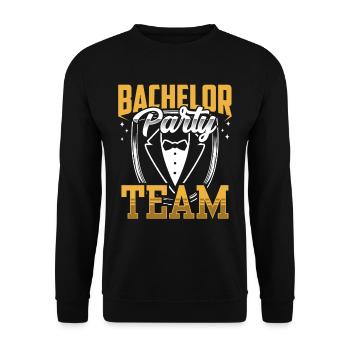 Junggesellenabschied Team Junggeselle Braut - Unisex Pullover - Schwarz - Vorne - Alina (178cm) & Michal (187cm)