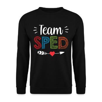 Team Special Education Profession Special Education Teacher - Unisex Sweatshirt - black - Front - Alina (178cm) & Michal (187cm)