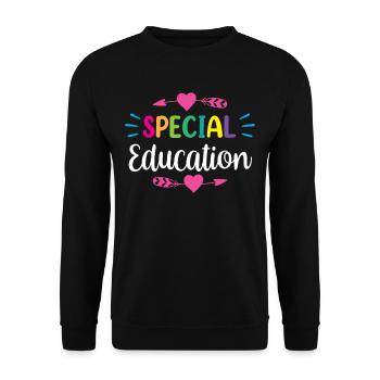 Sonderpädagogik Lehrer Sonderpädagoge Beruf - Unisex Pullover - Schwarz - Vorne - Alina (178cm) & Michal (187cm)