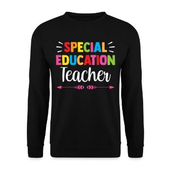 Teacher of Special Education Special Education Profession - Unisex Sweatshirt - black - Front - Alina (178cm) & Michal (187cm)