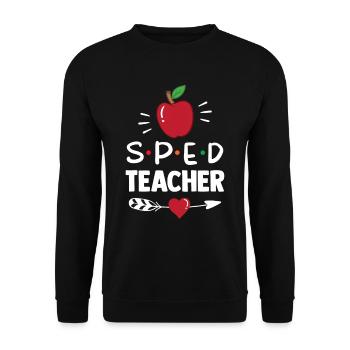 Lehrer Für Sonderpädagogik Sonderpädagoge Beruf - Unisex Pullover - Schwarz - Vorne - Alina (178cm) & Michal (187cm)