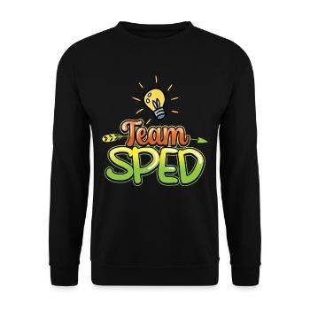 Team Special Education Special Education Teacher Profession - Unisex Sweatshirt - black - Front - Alina (178cm) & Michal (187cm)
