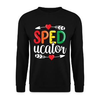 Sped-Ucator Profession Special Education Special Education Special Education - Unisex Sweatshirt - black - Front - Alina (178cm) & Michal (187cm)