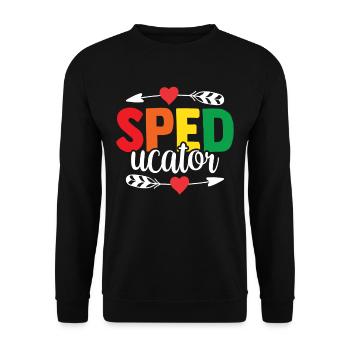 Speducator Special Education Special Education Teacher - Unisex Sweatshirt - black - Front - Alina (178cm) & Michal (187cm)