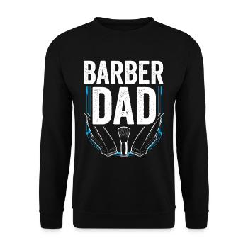 Barber Papa Barbershop Barbershop Profession Barber - Unisex Sweatshirt - black - Front - Alina (178cm) & Michal (187cm)