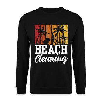 Beach Cleaning Beach Beaches Beach Clean Up - Unisex Sweatshirt - black - Front - Alina (178cm) & Michal (187cm)