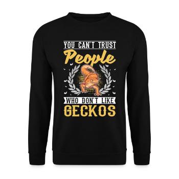 Gecko Cadeau Léopard Gecko - Sweat-shirt Unisexe - noir - Devant - Alina (178cm) & Michal (187cm)
