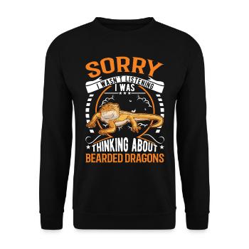Bearded Dragon Gift Bearded Dragon - Unisex Sweatshirt - black - Front - Alina (178cm) & Michal (187cm)