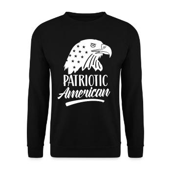 Patriotique américain Patriote Patriotique États-Unis - Sweat-shirt Unisexe - noir - Devant - Alina (178cm) & Michal (187cm)