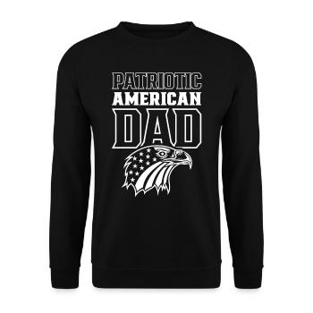 Père patriotique américain Patriot États-Unis - Sweat-shirt Unisexe - noir - Devant - Alina (178cm) & Michal (187cm)