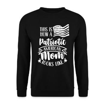 Voici à quoi ressemble une mère américaine patriotique aux États-Unis - Sweat-shirt Unisexe - noir - Devant - Alina (178cm) & Michal (187cm)
