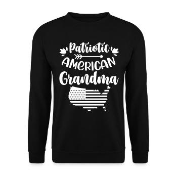 Patriotic American Grandmother US Patriot - Unisex Sweatshirt - black - Front - Alina (178cm) & Michal (187cm)