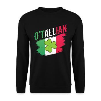 O'tallian Irish Ireland St. Patrick's Day Irish - Unisex Sweatshirt - black - Front - Alina (178cm) & Michal (187cm)
