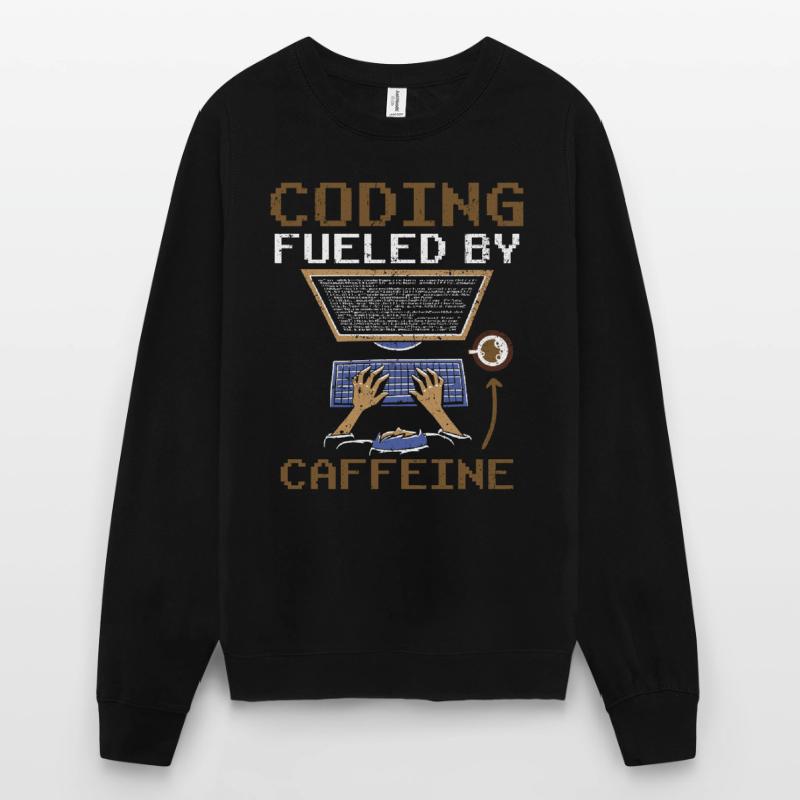 Programmation alimentée par le codage de la caféine Sweat-shirt Unisexe