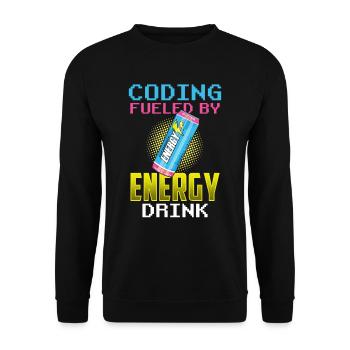 Programmation avec le code de codage Energydrinks Coder - Sweat-shirt Unisexe - noir - Devant - Alina (178cm) & Michal (187cm)