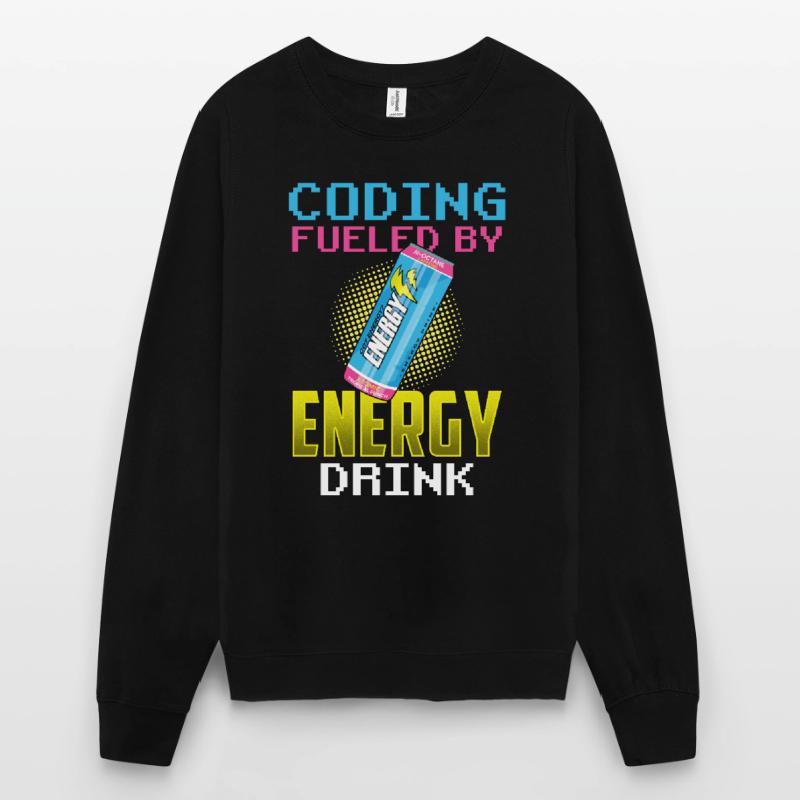 Programmieren Mit Energydrinks Coder Coding Code Unisex Pullover