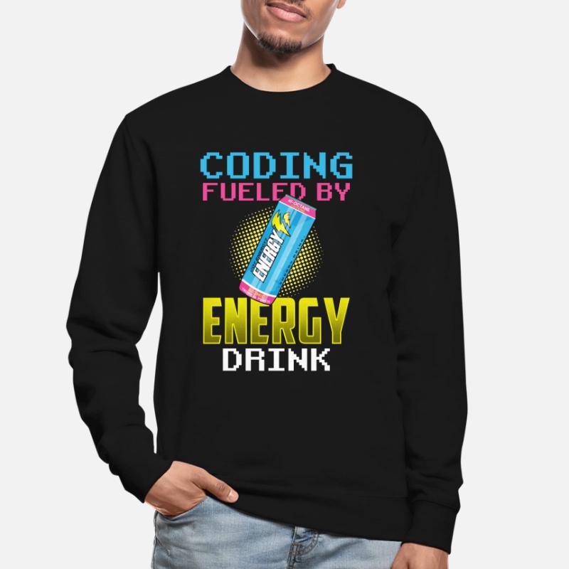 Programmieren Mit Energydrinks Coder Coding Code Unisex Pullover