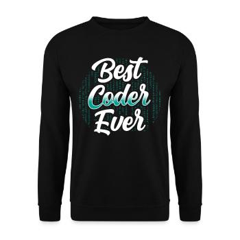 Meilleur programmeur de code de code jamais Coder - Sweat-shirt Unisexe - noir - Devant - Alina (178cm) & Michal (187cm)
