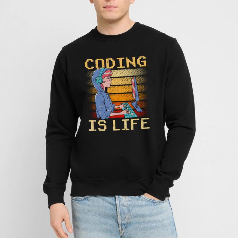 Coding Ist Leben Coder Code Programmierer Unisex Pullover