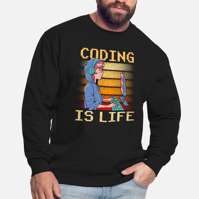 Coding Ist Leben Coder Code Programmierer Unisex Pullover