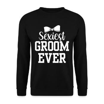 Sexy Groom Party Dictons Mariage Mariage - Sweat-shirt Unisexe - noir - Devant - Alina (178cm) & Michal (187cm)