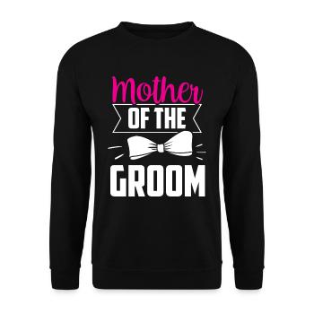 Groom's Mother Wedding Groom Party - Unisex Sweatshirt - black - Front - Alina (178cm) & Michal (187cm)