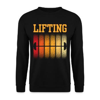 Lifting Workout Weightlifting Weightlifting Gym - Unisex Sweatshirt - black - Front - Alina (178cm) & Michal (187cm)