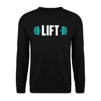 Lift Weightlifting Gym Entraînement d’haltérophilie - Sweat-shirt Unisexe - noir - Devant - Alina (178cm) & Michal (187cm)