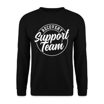 Recovery Support Team - Unisex Sweatshirt - black - Front - Alina (178cm) & Michal (187cm)