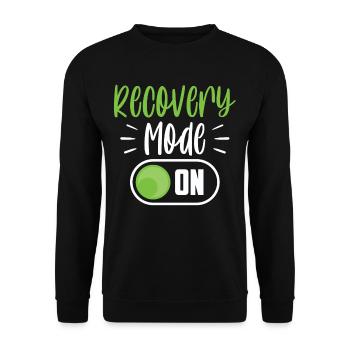Erholung Modus Ein Erholen Überlebender Patient - Unisex Pullover - Schwarz - Vorne - Alina (178cm) & Michal (187cm)