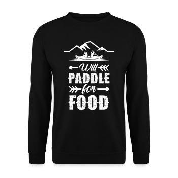 Pagayer pour la nourriture Kayak Hobby Kayak Kayak - Sweat-shirt Unisexe - noir - Devant - Alina (178cm) & Michal (187cm)