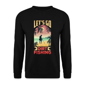 Allons à la pêche à la terre Détection de métaux - Sweat-shirt Unisexe - noir - Devant - Alina (178cm) & Michal (187cm)