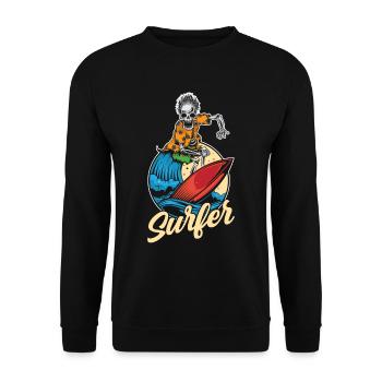 Surfer Surfing Planche de surf - Sweat-shirt Unisexe - noir - Devant - Alina (178cm) & Michal (187cm)