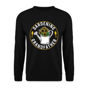 Gartenarbeit Großvater Garten Opa Gärtner - Unisex Pullover - Schwarz - Vorne - Alina (178cm) & Michal (187cm)