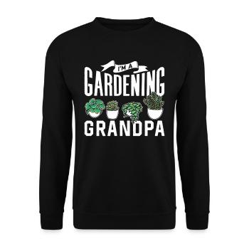 Je suis un jardinier grand-père jardinage - Sweat-shirt Unisexe - noir - Devant - Alina (178cm) & Michal (187cm)