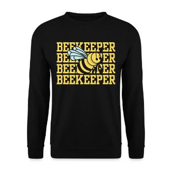 Beekeepers Beekeepers Beekeeping Honey Bee - Unisex Sweatshirt - black - Front - Alina (178cm) & Michal (187cm)