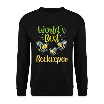 Der Beste Imker Der Welt Biene Imkerei Imkern - Unisex Pullover - Schwarz - Vorne - Alina (178cm) & Michal (187cm)