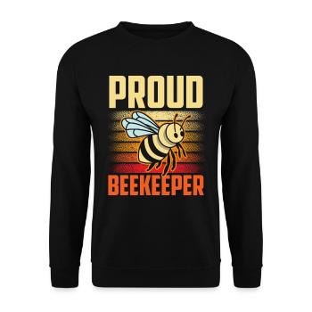 Proud Beekeeper Beekeeping Beekeeping Honey Bee - Unisex Sweatshirt - black - Front - Alina (178cm) & Michal (187cm)