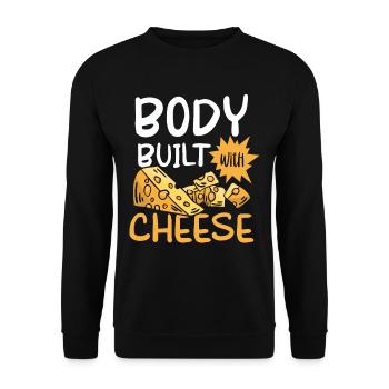 Body of cheese sweet sayings dear lovers - Unisex Sweatshirt - black - Front - Alina (178cm) & Michal (187cm)