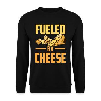 Driven by cheese sweet lovers love - Unisex Sweatshirt - black - Front - Alina (178cm) & Michal (187cm)