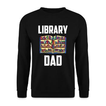 Bibliothèque Papa lover Bibliothécaire Livres - Sweat-shirt Unisexe - noir - Devant - Alina (178cm) & Michal (187cm)