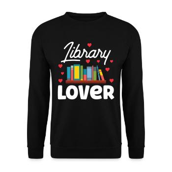 Bibliophile Bibliothécaire Livres Proverbes - Sweat-shirt Unisexe - noir - Devant - Alina (178cm) & Michal (187cm)