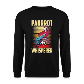 Perroquet Chuchotant Perroquet Chuchoteur Perroquets Doux Perroquets - Sweat-shirt Unisexe - noir - Devant - Alina (178cm) & Michal (187cm)